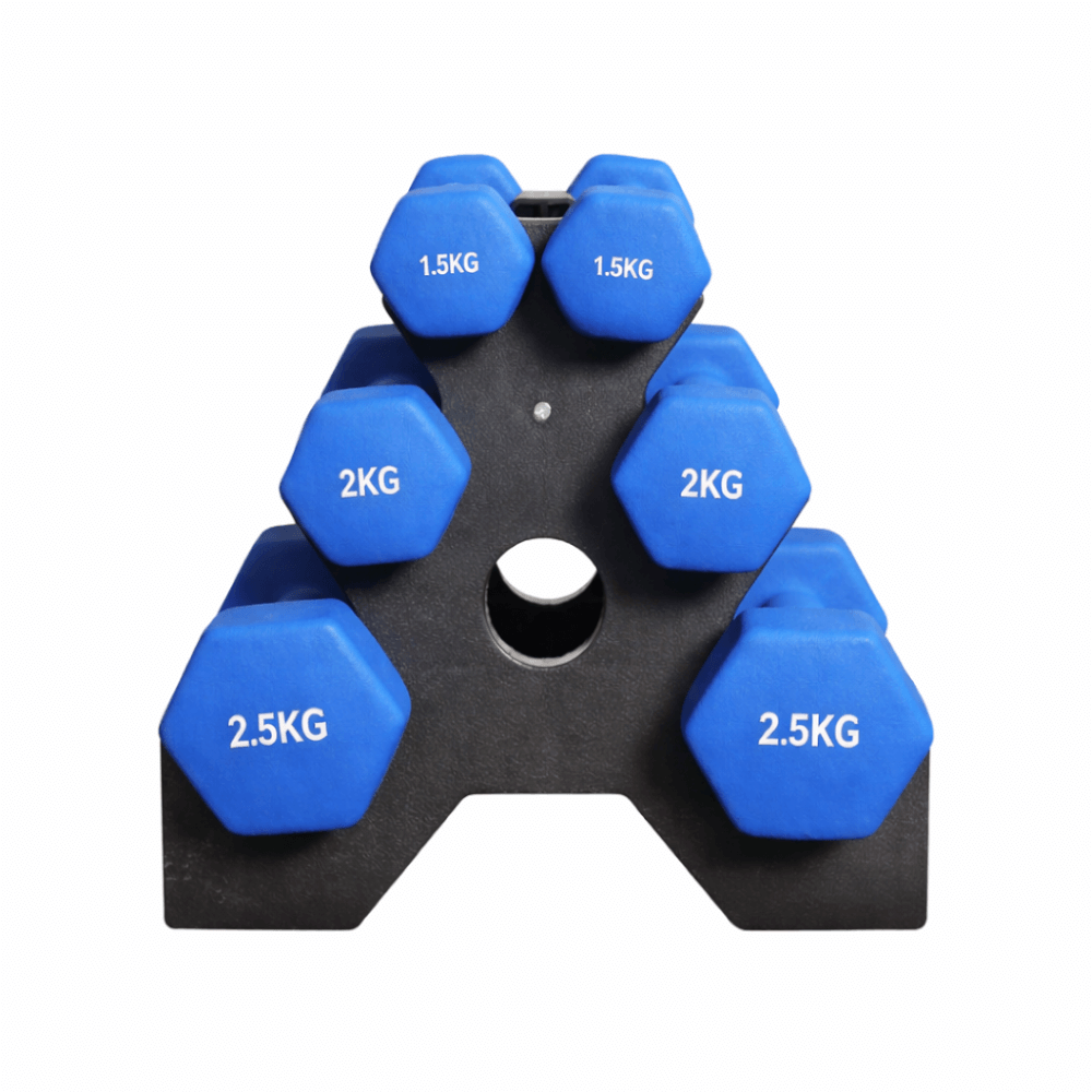 เซ็ตดัมเบล HOMEFITTOOLS ดัมเบล 3 คู่ SET 1.5/2/2.5 KG. สีน้ำเงิน